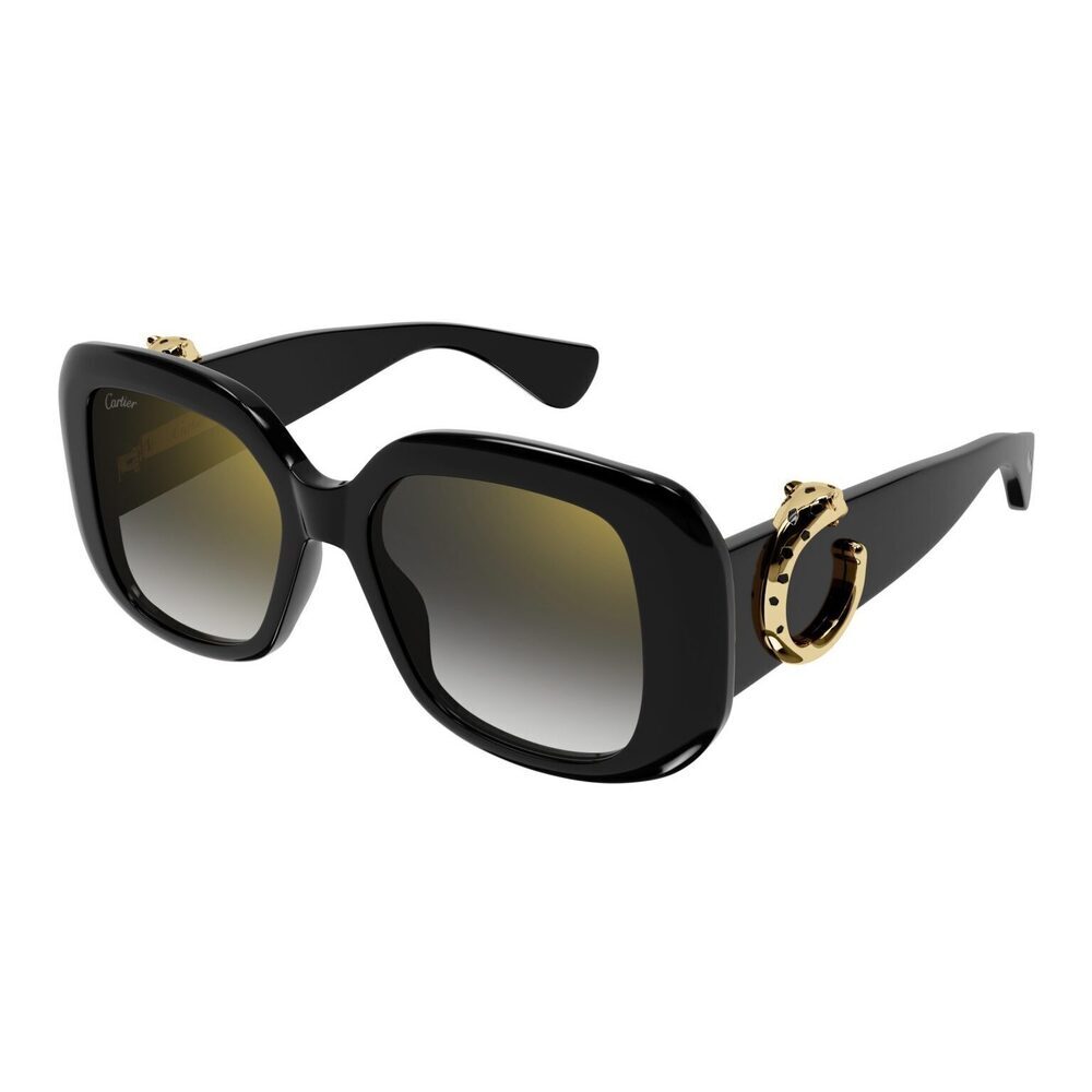 Cartier CT0471S Sunglasses Black Grey Acetate